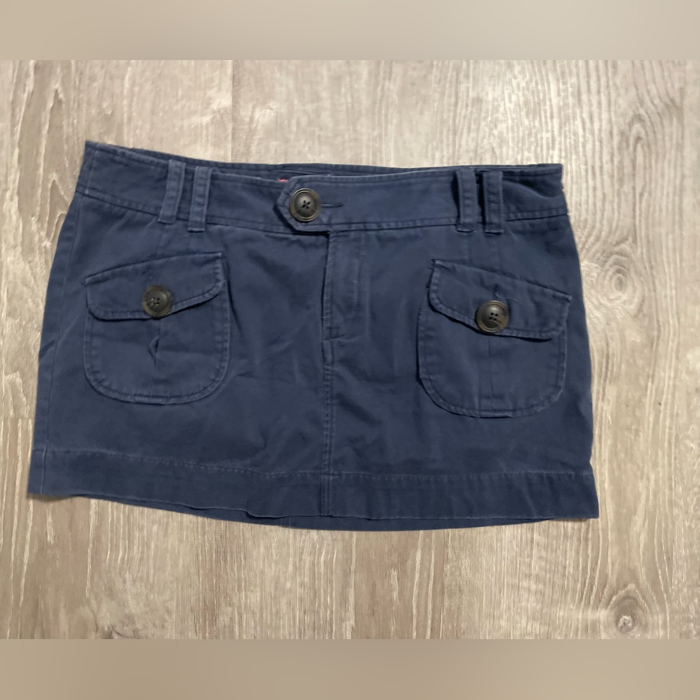Navy Blue Mini Skirt